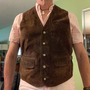 Vintage Men's Suede/Leather Vest by STRUCTURE